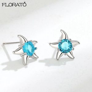 Stud Earrings Trendy Colorful Starfish Dangle Cute Personality Rhinestone For Teens Luxury Jewelry Summer Party Gifts 2024