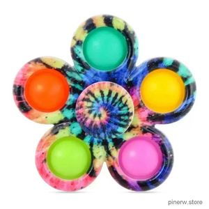 Decompression Toy Funny Finger Toys Push Bubble Fidget Toy Fidget Spinner Squeeze Sensory Toy Anti Stress Spinning Hand Spinner Kids Gift bureaus