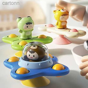 Bath Toys 3pcs/Set Baby Toys Saugnapfspinner Spielzeug für Kleinkinder Handzappern sensorische Spielzeuge Stressabbau Bildung Rotierende Rasseln 240413