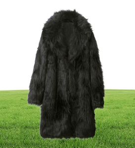 Mężczyźni ciepły zimowy płaszcz Wysokiej jakości Faux Fur Jackets Otwórz Otwarcie ściegu płaszcz homme 4766304