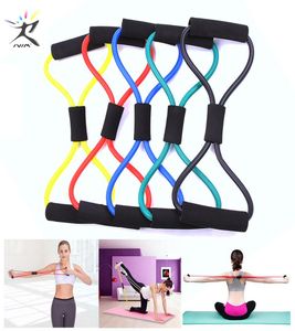 8 Word Fitness Seilwiderstandsbänder Gummibänder für Fitness Elastic Band Fitness Equipment Expander Workout Fitnessstudio Training Train6719617