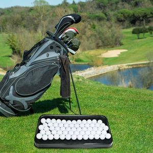 Golf Ball Tray Heavy Duty Rubber Golf Ball Tray Holder For Range Practice Golf Ball Container Tray For Golf Mat Hold Up To 62