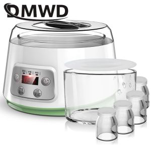 Twórcy DMWD Mini Electric Jogurt Maker Automatyczny enzym leben fermenter jogurt Ceramiczne kubki Natto Rice Wine Ferment Machine