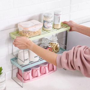 Kitchen Storage 1 Tier Cupboard Organiser Shelf Support Pantry Stand Jar Rack Household Accessories