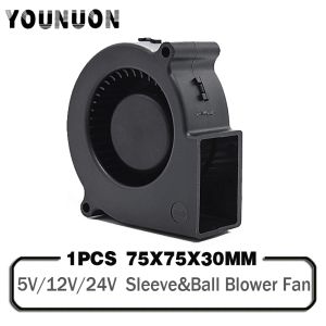 Cooling 1PCS 7530 DC 5V 12V 24V Projector Blower Centrifugal Fan Cooling Fan 7CM Fan 75x75x30mm Blower Cooler Fan 5V USB Blower Fan