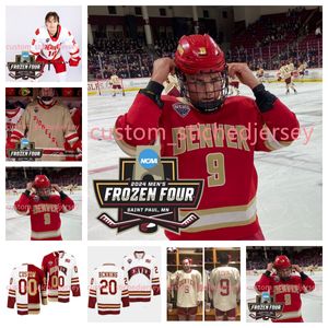 2024 Frozen Four Denver Pioneers Hockey Jersey Henrik Borgstrom Ian Mitchell Bobby Brink Dylan Gambrell Danton Heinen Trevor Moore Troy Terry Will Butcher Jerseys