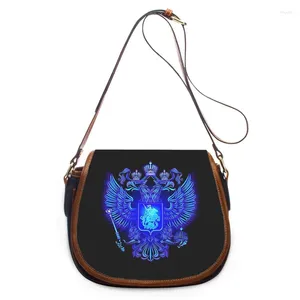 Bolsas de ombro Russia urso bandeira 3d moda feminina saco crossbody bolsas de luxo zíper