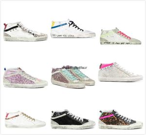 Goldengoosessneakers Golden Mid Mid Star High Top Sneakers Italy Fashion Women Fasual Shoes Luxury Brand Trainers Sequin Classic WH7012864