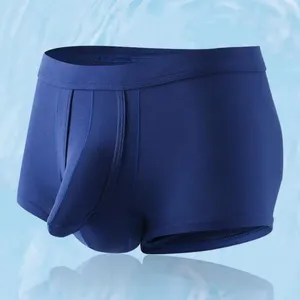Underpants Men Boxer Briefs Men's High Elastic Elephant Nose Soft Breathable Moisture-wicking Underwear For Comfort Support