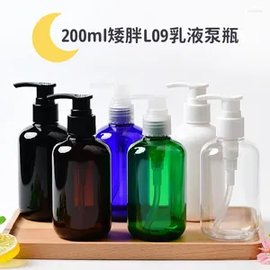 Förvaringsflaskor 200 st tom pumpflaska 200 ml klar återfyllbar plast med dispenser reselotion behållare för schampo