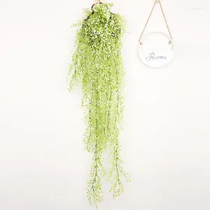 Flores decorativas de 85 cm de planta artificial Rattan Bell Golden Willow Shooting Prop Party Party Home Bar Wall Hanging Decoration Flower