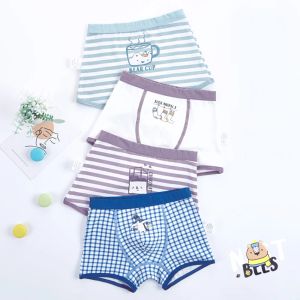 Şort Çocuklar İçin Çocuk İç çamaşırı Karikatür Şort Yumuşak Pamuklu Damışlar Erkek Panties Araba Deseni 4pcs/Lot