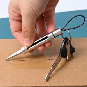 Titanlegering Mini Folding Knife Portable EDC Camping Equipment Keychain Pendant Express Packing Pocket Knife Survive Tool