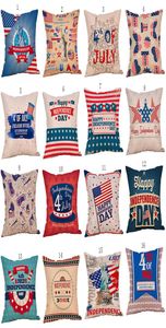 American Flag Stars Stripe Pillows Case Letter Print Pillow Cover 4545CM SOFA NAP CUSHION COVER Hemdekoration 51 Styles C64586500857