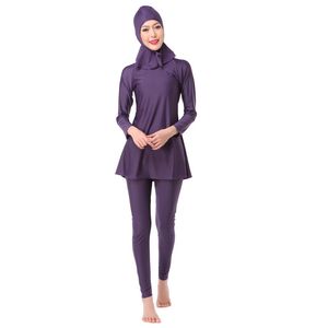 3st muslimska kvinnor hijab bad toppar byxor sätter fullt omslag burkini islamiska badkläder maillot de bain musulman femme blygsam baddräkt