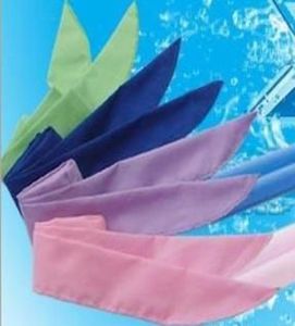 Nya ankomst kalla förpackningar Cool Bandanas Cooling Neck Sport Wraps Cooler 4 Colors1168689