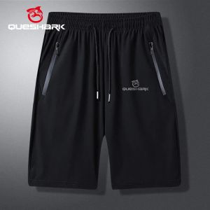 Шорты Queshark Men Summer Ice Silk Quick Dry Run Shorts. Случайные тренировки пробегают тренажерный зал спортивные спортивные спортивные спортивные спортивные штаны с карманами