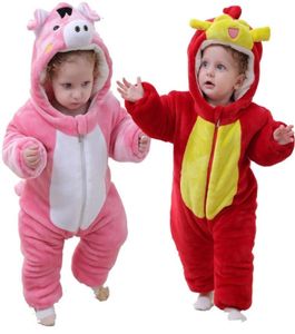 Baby Girl Rompers Outfits Pig Costumes Fleece Newborn Winter Clothes Goldfish Infant Jacket Hoodies Jumpsuit Warmer Girl Coats 2107271615