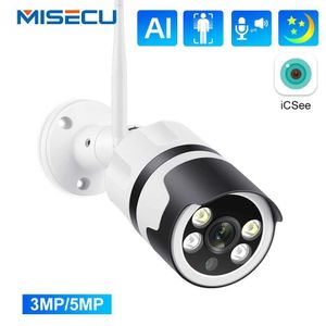 IP -kameror Misecu HD 5MP 3MP Wireless IP Camera Outdoor Security AI Human Detection Smart Home CCTV WiFi Video Surveillance Camera 24413