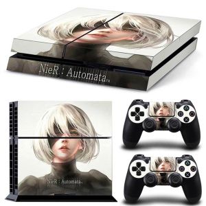 Aufkleber Nier Automa New Design Controller Vinyl Hautaufkleber für PS4 -Aufkleber -Hautabdeckung für PS4 -Konsole + 2PCS -Controller -Schutz Skins