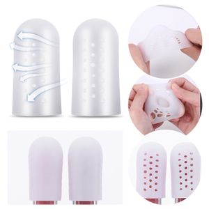 2Pcs Silicone Toe Cap Protector Pain Relief Big Toe Caps Breathable Toe Sleeve Protectors for Corns Blisters Ingrown Toenails