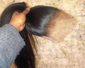 Pełna koronkowa peruka przednie ludzka włosy Remy Brazylijskie proste ludzkie włosy Peruki 360 koronkowe peruka czołowa przedeczkowana dziecięcymi włosami37347238031302