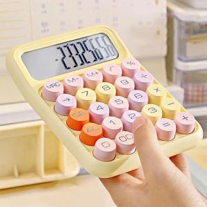 Calculadoras novas calculadoras de teclado mecânico de cores doces Candy Screen portátil Teclados Financeiro Fácil de usar para a escola de escritório em casa