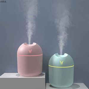 Humidifiers 250ML Mini Ultrasonic Air Humidifier With LED Atmosphere Light Spray Bedroom Office Car Mounted Air Freshener