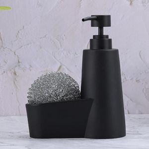Flytande tvåldispenser kök med svamphållare badrum maträtt schampo dusch gel tvättmedel för tillbehör