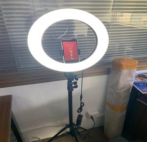 10 inç YouTube Makyaj Videosu Canlı Çekim LED Canlı Akış Selfie Light ile Tripod Stand Ringlight Video Ppgraphy Circle Tikok1908008
