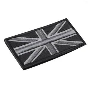 BOWLS Fashion Union UK Flag Distrange Patch Back Back 10cm x 5cm (preto/cinza)