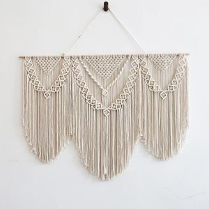 Wandteppiche handgewebte Hängedekoration Einfacher Trennungsvorhangtür nordisch Boho-Stil Wohnkultur Wandteppich Wand