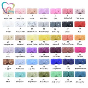 Teeny Teeth 50 PCS 42 COLORS 14-17 mmシリコン六角形の歯が生えるビーズ