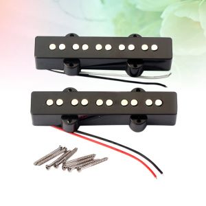 Cables 5 String Electric Bass Guitar Bridge for Pickups and Guitar Bla Gmb08 Neck Set Parts Accessories Style Jazz Pickups Open Bass