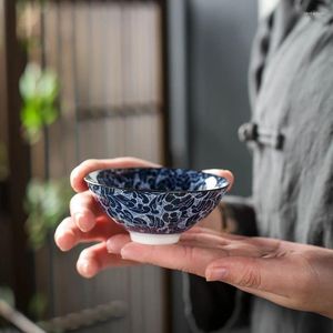 Tea Trays Ceramic Cup 50ml Drink Ceremony Accessories Blue And White Porcelain Hat Set