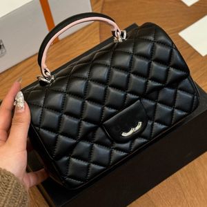 Klasik tasarımcı lüks moda kadınlar küçük omuz çanta elmas desen kapitone bayan crossbody çanta fransız marka yüksek kaliteli orijinal deri çok renkli el çantası