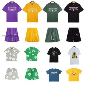 ブランドデニムティーーズTシャツ高品質のカポックデニムデザイナーTシャツトレンディデザイナーショーツブラックレッドカポックピュアコットンスプリング非常にクールなデニムティアーズサマーシャツ