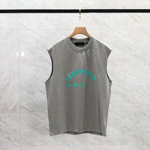 Mens Tank Üst Tişört Trend Markası Üç Boyutlu Yazı Saf Pamuklu Lady Sport Rahat Gevşek Gevşek Sokak Kolsuz Yelek Top Çoklu Stiller ve ABD Boyutları