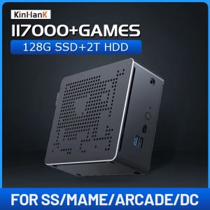 Konsollar Kinhank Retro Süper Konsol X Kutusu 2 TB HDD ve 120000+ Oyunlar N64/Wii/Sega Satürn/Arcade Mini PC için 80+ Emülatör