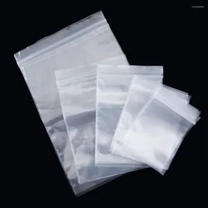 Jewelry Pouches 50pcs Thicken Zipper Lock Self-sealing Bags Clear Plastic Packaging Small Storage Bag Re-sealable Food