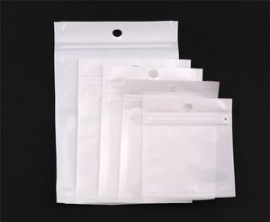 Clear White Pearl Plastic Poly Opp Packing Zipper Self SEAL