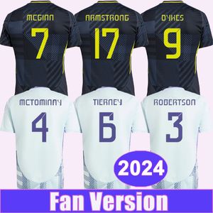 2024 Maglie da calcio Mens Scotland McCominay Robertson Adams Tierney Armstrong McGinn Dykes Away Away Shirts Short Short Sleeve Uniforms