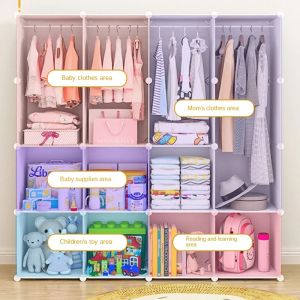 Minimalistisk plast garderober sovrum hushåll barns lilla garderob garderob vardagsrum förvaringsskåp hemmöbler a