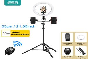 ESR 21 -Zoll -Kamera Studio LED Ring Light Pography Lighting Dimmable Ring Light mit Stativständer für Selfie Live Show 55cm9971771