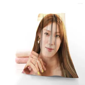 Handtuch Lee Sung Kyung Fashion CustomTowel bedruckte Baumwollgesicht/Bad Handtücher Mikrofaserstoff für Kinder Männer Frauen Größe 35x75 cm 0506