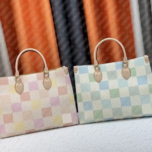 Bolsas de compras checadas novas bolsas de bolsas coloridas bolsas de embreagem mamã