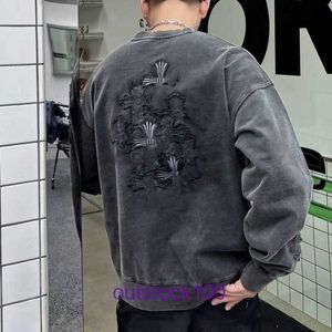 Chromms Mens Casual Print Creative Hoodies Atmungsaktiv 2 23 American Wash grau Sanskrit Heavy Duty High Edition mit Originaletikett