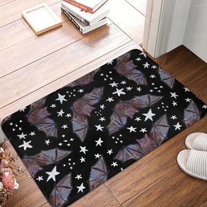 Teppiche Fledermäuse Schlafzimmer Matte gruselige süße handbemalte Halloween Fledermausküche Küche Teppich Eingangstür Teppich Home Dekoration