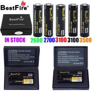 Autentic BestFire BMR IMR 18650 Batteri 2600mAh 60A 2700mAh 50A 3100mAh 3500mAh 40A Kapacitetsavlopp Laddningsbara litiumbatterier Black Box Packaging Original