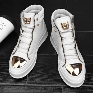 High Top Casual Shoes Men Sneakers Fashion Skateboard Shoes Leopard Platform Shoe Sport Training Shoes Mens Angle Boots 240329